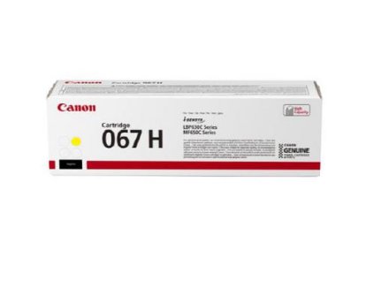 CANON CRG 067 H originální toner yellow pro LBP631Cdw, LBP633Cdw, MF651Cw, MF655Cdw, a MF657Cdw.
