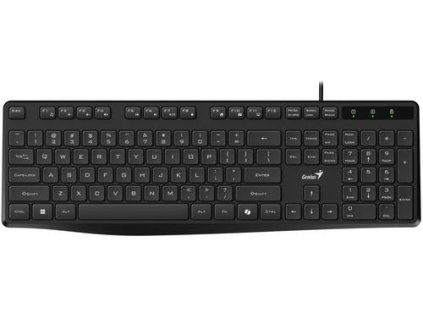 GENIUS klávesnice KB-117S, USB, CZ+SK black (černá) tichá