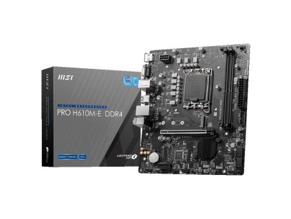 MSI MB Sc LGA1700 PRO H610M-E DDR4, Intel H610, 2xDDR4, 1xHDMI, 1xVGA, mATX