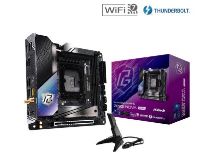 ASRock MB Sc LGA1851 Z890I NOVA WIFI, Intel Z890, 2xDDR5, 1xHDMI, 2xThunderbolt, WI-FI, mITX