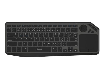 C-TECH Klávesnice WLTK-02, Bezdrátová, Touchpad, černá