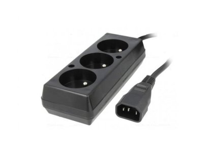Prodlužovací přívod 3x230V pro UPS (IEC320-C14), 30cm