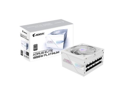 GIGABYTE zdroj AE1000PM PG5, 1000W, 80+ Platinum, 120mm fan, bílá