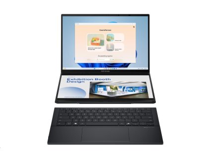 ASUS NTB Zenbook Duo (UX8406CA-OLED166X), Ultra 9-285H, 14" 2880 x 1800, 32GB, 1TB SSD, Intel Arc, W11 Pro, Gray
