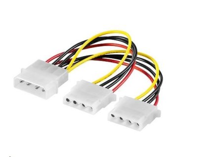 PREMIUMCORD Kabel napájecí HDD 5,25"-2x5,25" (molex)