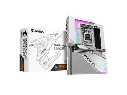 GIGABYTE MB Sc AM5 B650E AORUS STEALTH ICE, AMD B650, 4xDDR5, 2x HDMI, 1xUSB-C, WI-FI, E-ATX