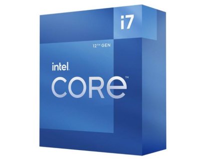 INTEL cpu CORE i7-12700 socket1700 Alder Lake BOX 65W/180W 12.generace (od 1.6GHz do 4.9GHz, 12x jádro, 20x vlákno, 25MB cache, pro DDR4 do 3200, pro DDR5 do 4800), grafika, virtualizace