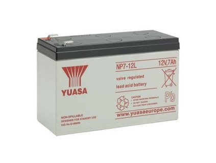 Baterie - YUASA NP7-12L (12V/7Ah - Faston F2 250), životnost 5let