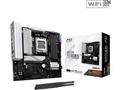 ASRock MB Sc AM5 B850M PRO RS WIFI, AMD B850, 4xDDR5, 1xDP, 1xHDMI, WiFi, mATX