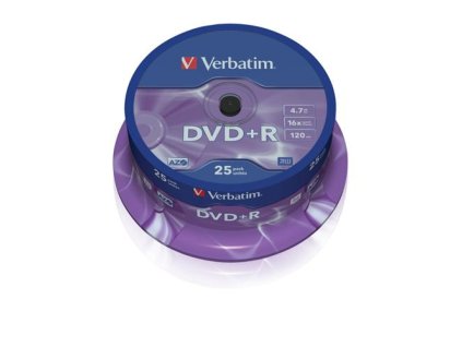 Médium Verbatim DVD+R 4,7GB 16x 25-cake