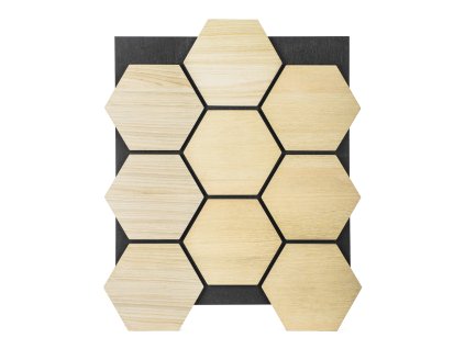 Akustický panel G21 81,5x66,5x2,1 cm plástev, přírodní dub