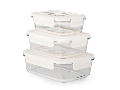 Set G21 skleněných vakuovacích dóz, 3 ks