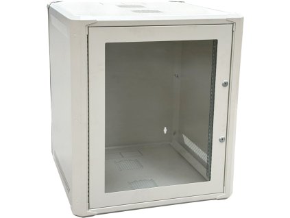 Rozvaděč Conexpro 19" 12U/600mm, FLAT PACK, jednodílné skleněné dveře