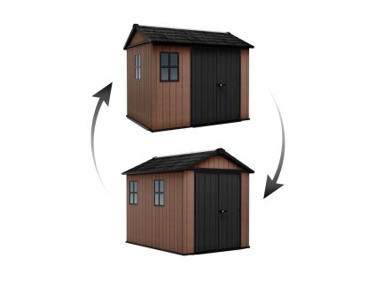 Zahradní domek Keter Newton Plus wide 9x7,5 hnědý, s podlahou