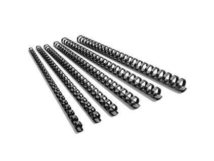 Vázací hřbet Eurosupplies plastový A4 průměr 22mm černý 50ks