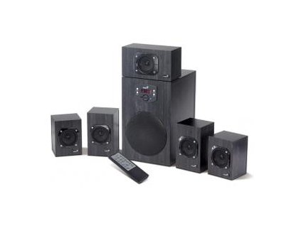 GENIUS repro SW-HF5.1 4500 (dřevo, 5.1 Home Theater 120W RMS, display),black
