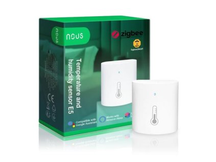 NOUS E5, ZigBee Smart Temperature and Humidity Sensor, snímač teploty a vlhkosti, kompatibilní s Tuya