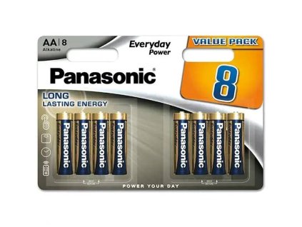 Panasonic Alkalická baterie LR6EPS/8BW Everyday Power (Blistr 8 ks)