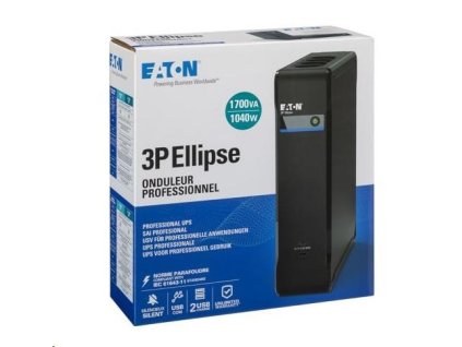 Eaton 3P Ellipse UPS USB FR, 1700 VA, 1040 W, Vstup: C14, Výstupy: (4) Typ E, (4) Pouze přepěťová ochrana Typ E, USB nab