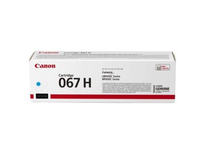 CANON CRG 067 H originální toner cyan pro LBP631Cdw, LBP633Cdw, MF651Cw, MF655Cdw, a MF657Cdw.