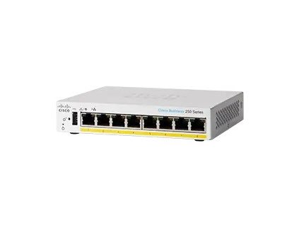 Cisco switch CBS250-8PP-D (8xGbE,8xPoE+,45W,fanless) - REFRESH