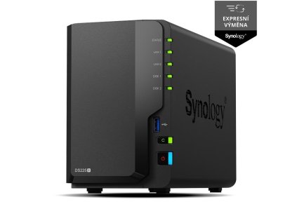 Synology DS225+ DiskStation (4C/CeleronJ4125/2,0-2,7GHz/2GBRAM/2xSATA/2xUSB3.2Gen1/1x2,5GbE/1xGbE)