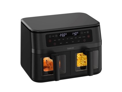 Salente DoubleAir, duální horkovzdušná fritéza, 11 l, černá