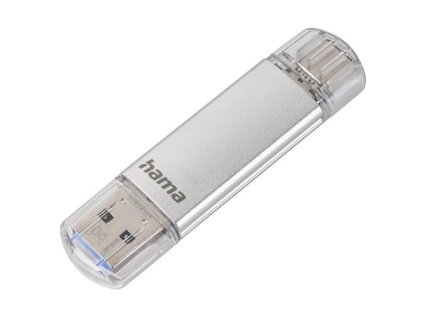 Flashdisk Hama Flash Pen Laeta, USB-C/USB-A 3.1 , 16 GB, 40 MB/s, stříbrný