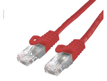 C-TECH Kabel patchcord Cat6, UTP, červený, 0,5m