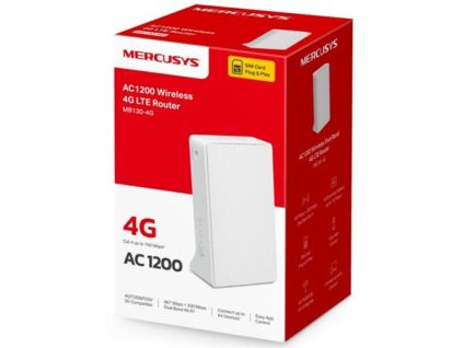 MERCUSYS MB130-4G - AC1200 4G LTE Modem a Router, 2x LAN port