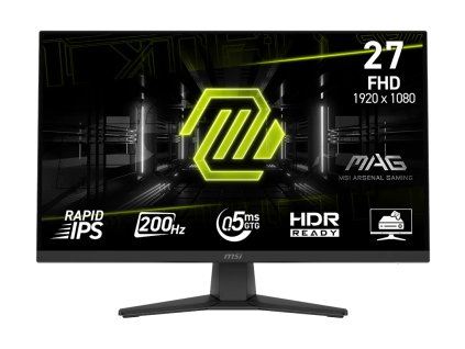 MSI Gaming monitor MAG 272F 27" Rapid IPS/FHD/200Hz/0,5ms/HDMI/DP/černá