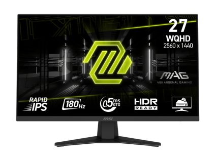 MSI Gaming monitor MAG 274QF 27" Rapid IPS/2560x1440 WQHD/180Hz/0,5ms/2xHDMI/DP/černá