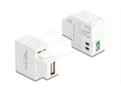 Delock Modul Keystone s nabíjecím portem USB Typu-A, 5 W, bílá