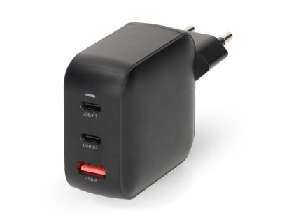 Nedis WGCHA100WBK - Síťová Nabíječka | 100 W | GaN | PD3.0 | Funkce rychlého nabíjení | 3 výstupy | USB-A / 2x USB-C™ |