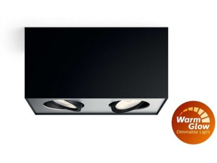 Philips Box 50492/30/P0 2xLED IP20 černé