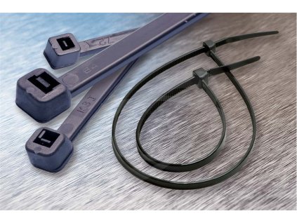 WAPRO Pásek vázací 200x4,5 černá UV (100ks)