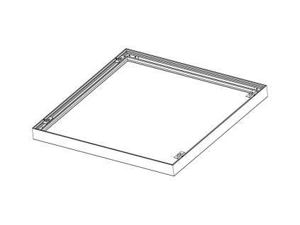 PANLUX Rám pro LED panel 600x600 na přisazenou montáž hliník