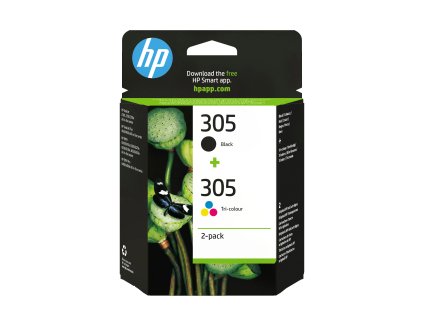 HP 305 2-Pack Tri-color/Black Original Ink Cartridge (100 / 120 pages)