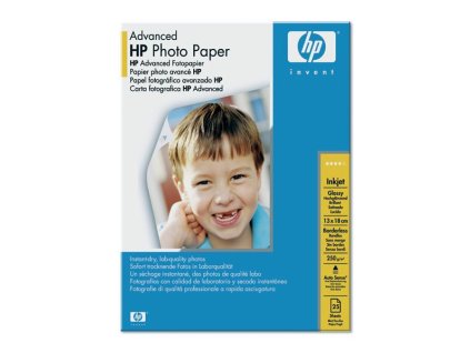 HP Advanced Glossy Photo Paper-25 sht/13 x 18 cm borderless, 250 g/m2, Q8696A