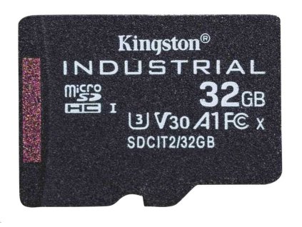 Kingston MicroSDHC karta 32GB Industrial C10 A1 pSLC Card Single Pack