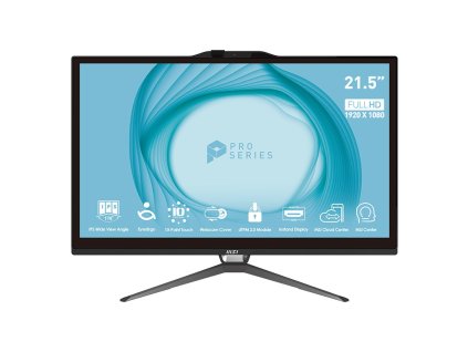 MSI PC AIO PRO AP222T 13M-091XEU, Intel Core i5-13400, Multi-Touch, 8GB SODIMM DDR4, 256GB SSD, WI-FI, Non-OS, černá