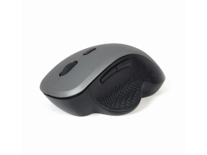 GEMBIRD myš MUSW-6B-02, černo-stříbrná, bezdrátová, USB nano receiver