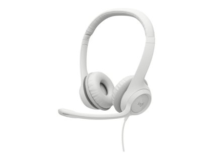 Logitech náhlavní souprava Headset H390, bílá