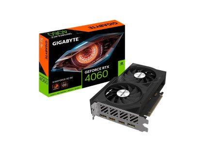BAZAR - GIGABYTE VGA NVIDIA GeForce RTX 4060 WINDFORCE OC 8G, 8G GDDR6, 2xDP, 2xHDMI - Po opravě (Bez příšlušenství)