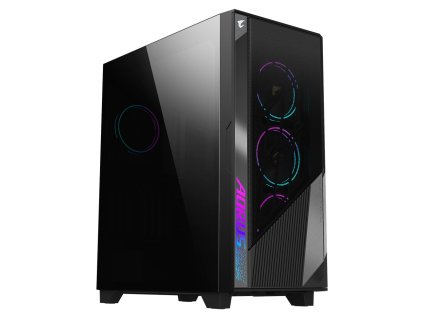 BAZAR - GIGABYTE case AORUS C500 GLASS, bez zdroje, průhledná bočnice, Mid Tower, černá - Poškozený obal (Komplet)