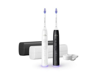 Philips Sonicare 6500 Gentle clean sada elektrických zubních kartáčků, 2 kusy, černá a bílá