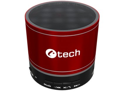 BAZAR - C-TECH repro SPK-08R, bluetooth, červená, poškozený obal