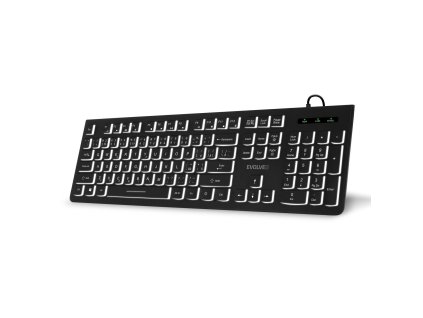 EVOLVEO K1010, klávesnice s bílým podsvícením,