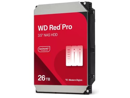 WD RED Pro NAS WD260KFGX 26TB SATAIII/600 512MB cache, 272 MB/s, CMR