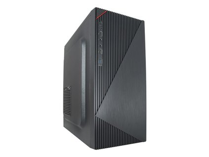 VeinX case Crown CR18A Mid Tower, bez zdroje, 1x USB3.0, 2x USB2.0, černá